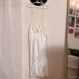 Blue bowed silk lingerie dress 🩵